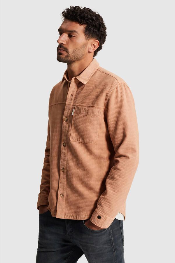 CAST IRON Heren Overshirts Block Structure Gd Perzik - Foto 6