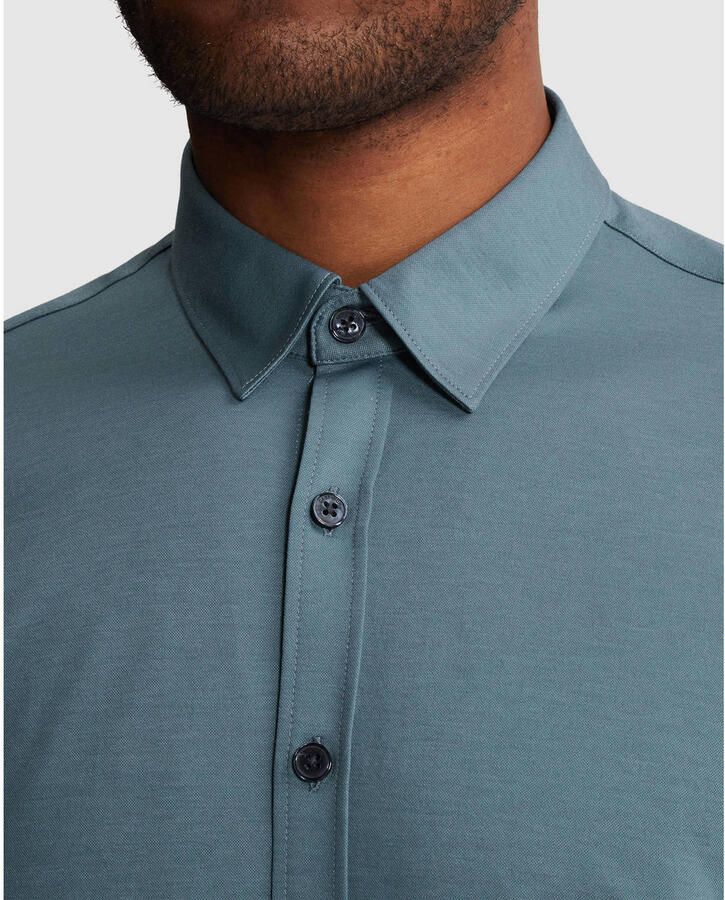 Cast Iron regular casual overhemd blauw - Foto 2