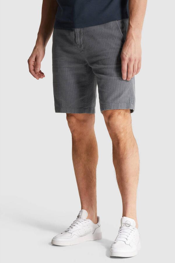 CAST IRON Heren Broeken Chino Shorts Structure Donkergrijs - Foto 5