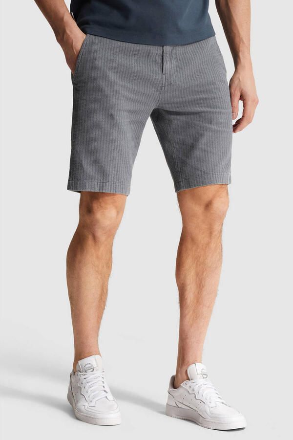 CAST IRON Heren Broeken Chino Shorts Structure Donkergrijs - Foto 6