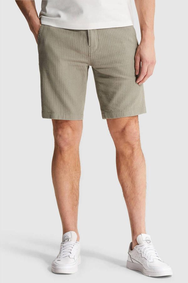 CAST IRON Heren Broeken Chino Shorts Structure Khaki - Foto 5