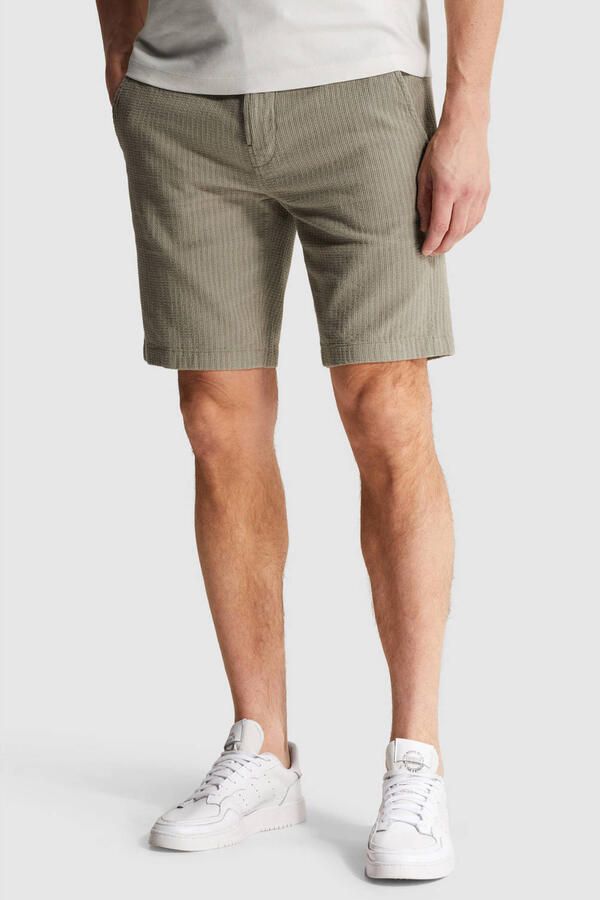 CAST IRON Heren Broeken Chino Shorts Structure Khaki - Foto 7