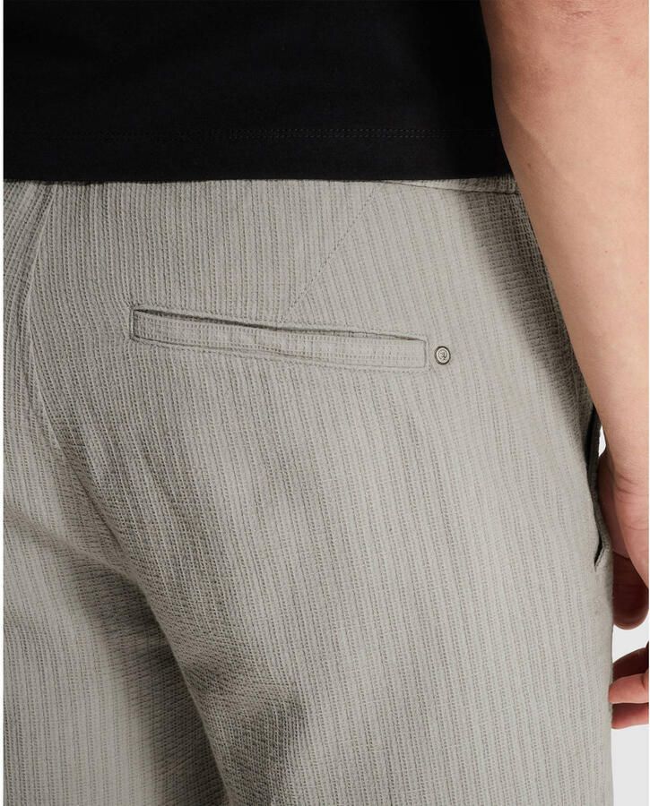 Cast Iron regular chino short met linnen lichtgroen - Foto 6
