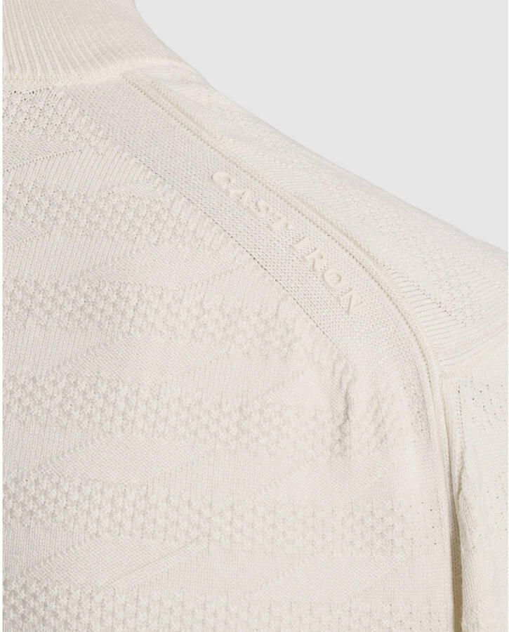 Cast Iron regular fit gebreide trui white down - Foto 1
