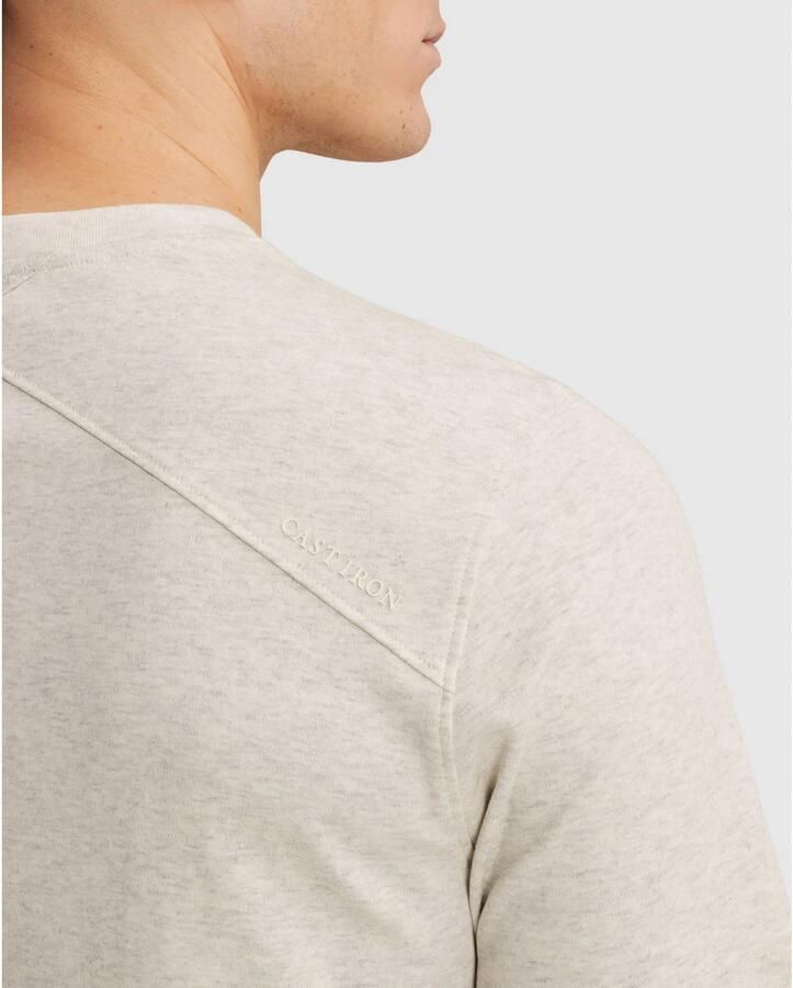 Cast Iron regular fit gemêleerd T-shirt naturel - Foto 3