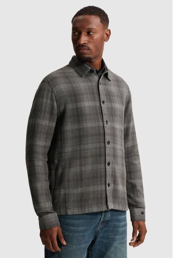Cast Iron regular fit geruit overshirt clever crows