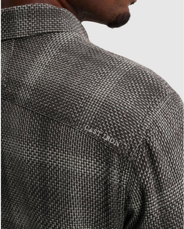 Cast Iron regular fit geruit overshirt clever crows - Foto 2
