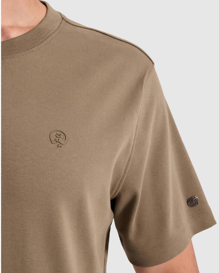 CAST IRON Heren Polo's & T-shirts Short Sleeve R-neck Regular Fit Interlock Taupe - Foto 7