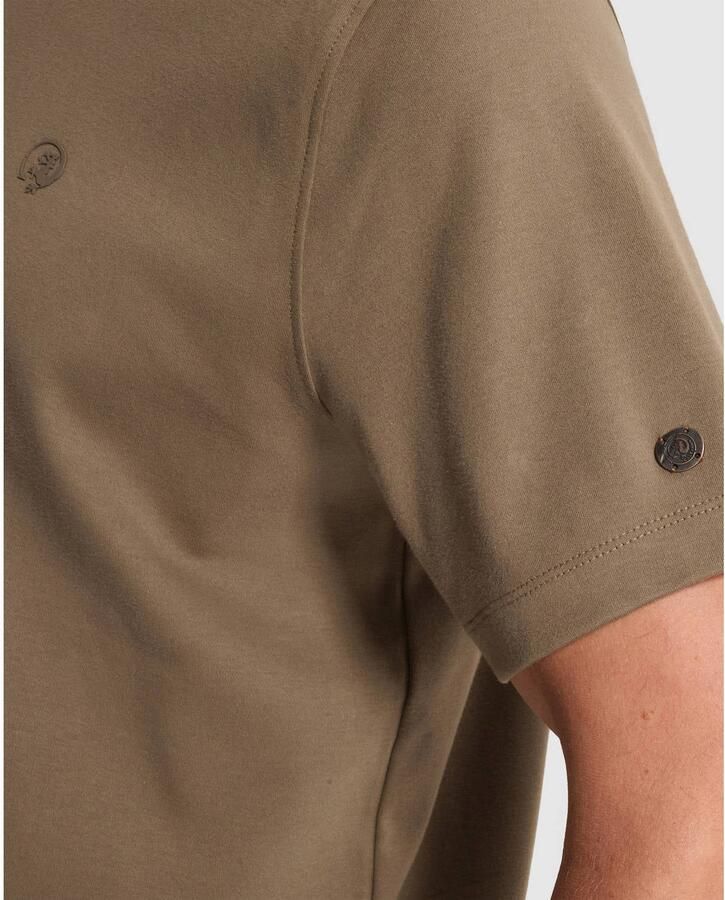 CAST IRON Heren Polo's & T-shirts Short Sleeve R-neck Regular Fit Interlock Taupe - Foto 6