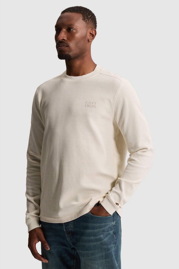 Cast Iron regular fit longsleeve ecru