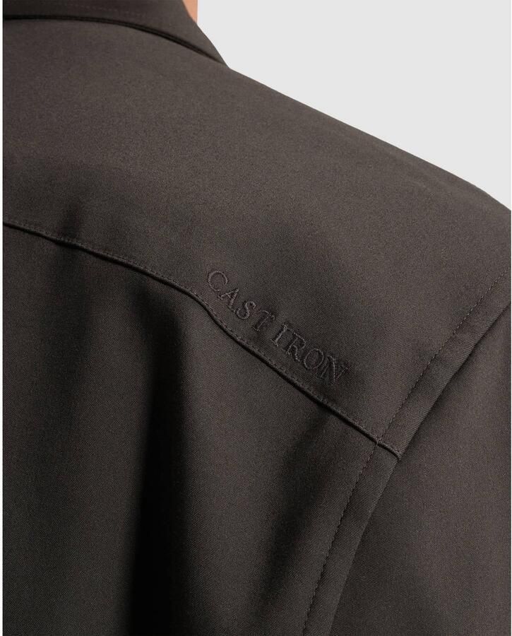 Cast Iron regular fit overshirt antraciet - Foto 2