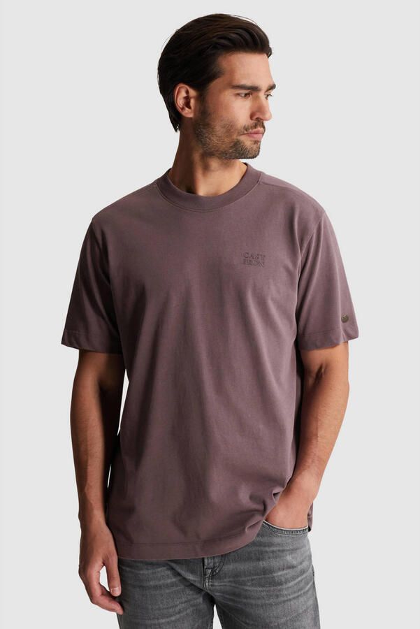 Cast Iron regular fit T-shirt met backprint donkerpaars