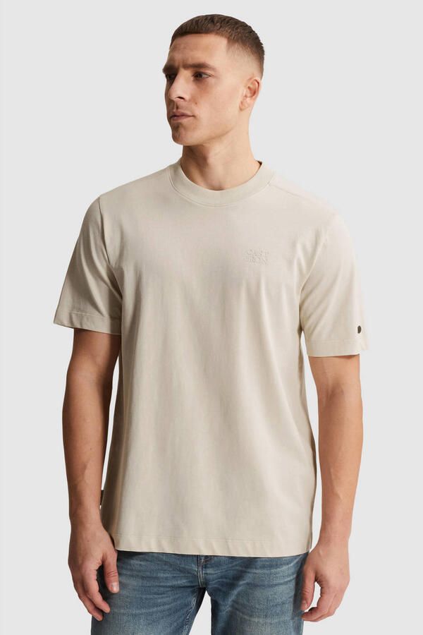 CAST IRON Heren Polo's & T-shirts Short Sleeve R-neck Regular Fit Single Jersey Beige - Foto 5