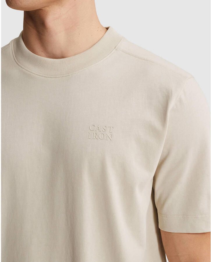 CAST IRON Heren Polo's & T-shirts Short Sleeve R-neck Regular Fit Single Jersey Beige - Foto 6