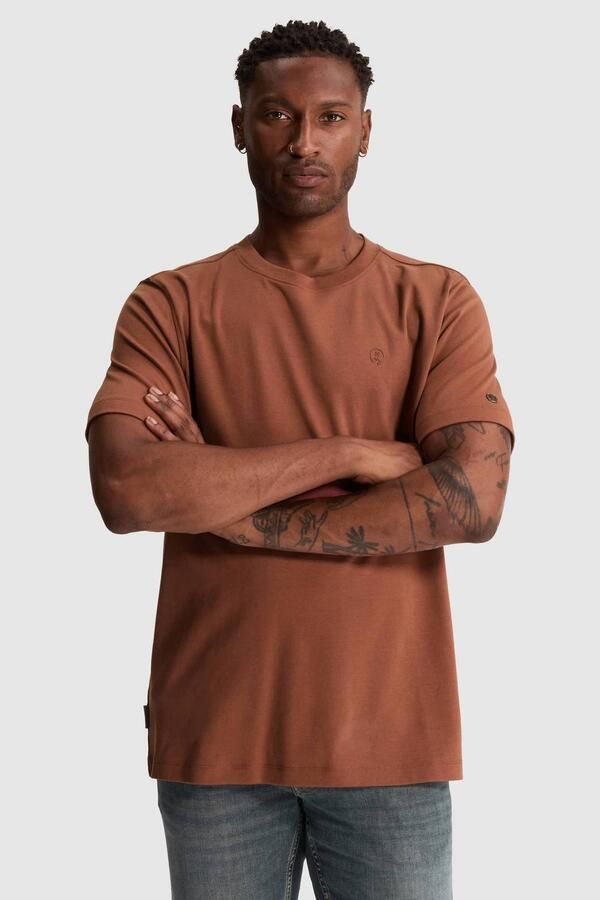 Cast Iron regular fit T-shirt roodbruin