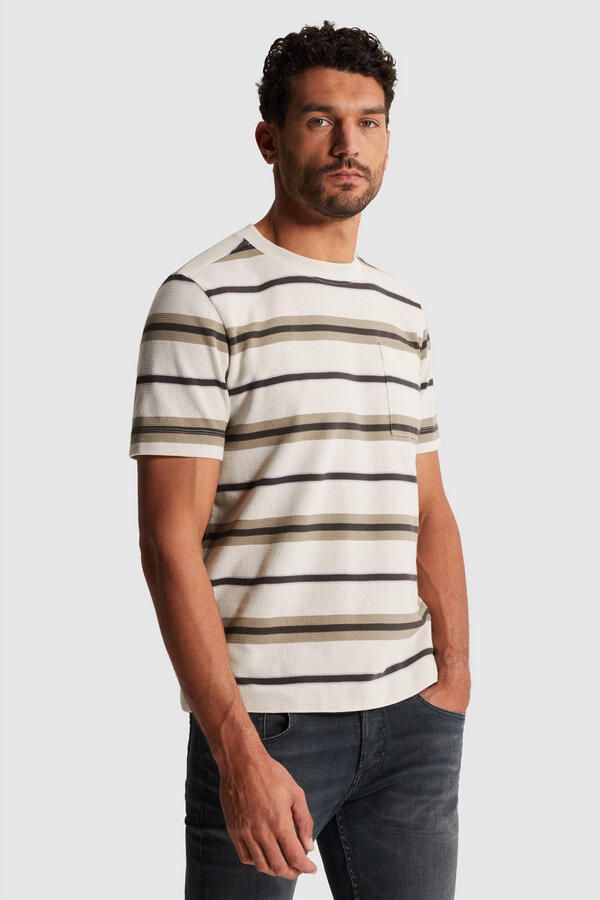 CAST IRON Heren Polo's & T-shirts Regular Fit Stripe Waffle Multi - Foto 5