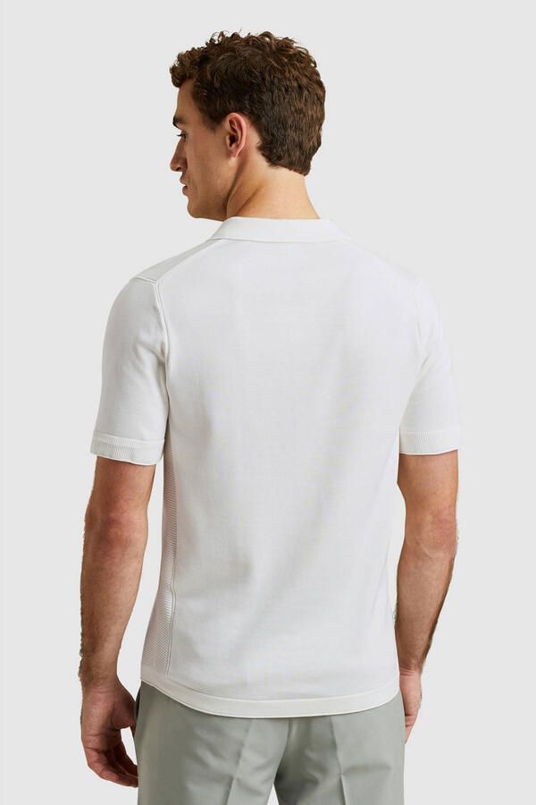 Cast Iron regular polo fijn gebreid ecru - Foto 2