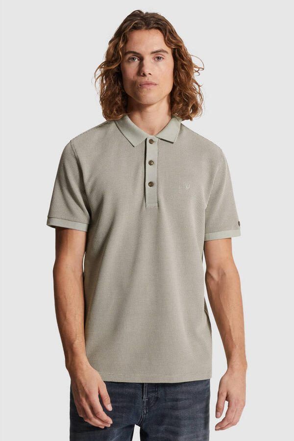 CAST IRON Heren Polo's & T-shirts Regular Fit Two Tone Waffle Lichtblauw - Foto 5