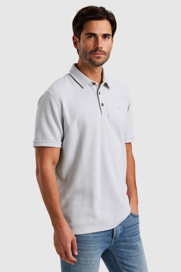 Cast Iron regular polo lichtblauw