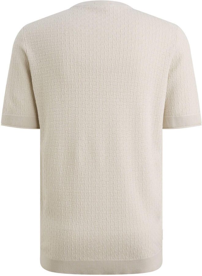 Cast Iron regular T-shirt fijn gebreid ecru - Foto 2