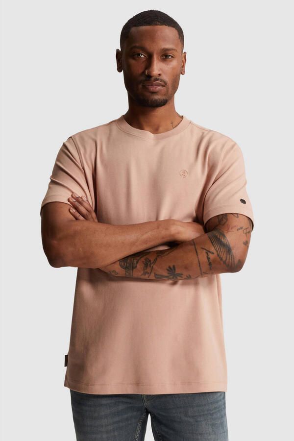 CAST IRON Heren Polo's & T-shirts Regular Fit Interlock Perzik - Foto 5