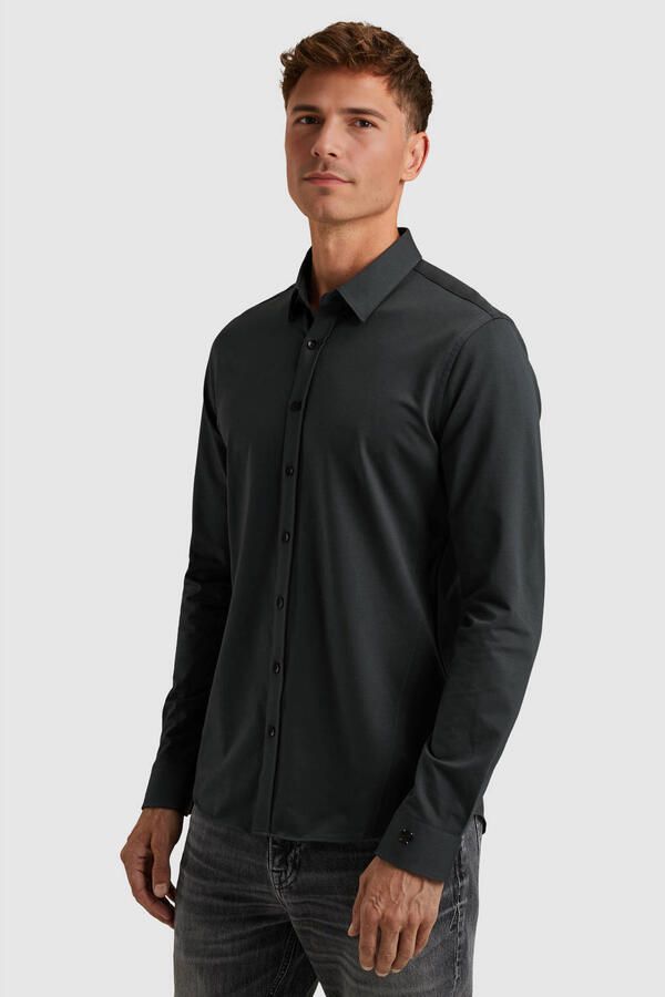 CAST IRON Heren Overhemden Cf Tech Twill Jersey Donkerblauw - Foto 7