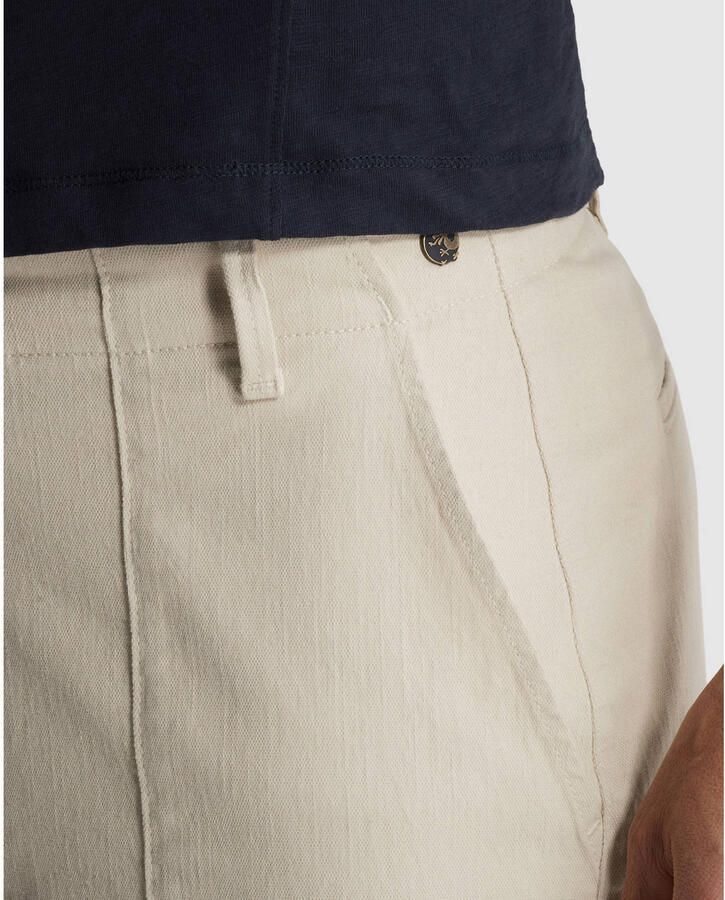 Cast Iron relaxed casual short met linnen beige - Foto 2