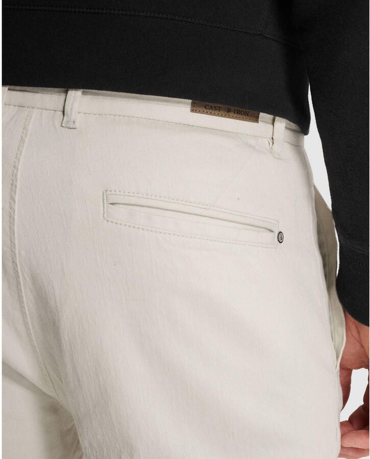 Cast Iron relaxed chino met linnen beige - Foto 2