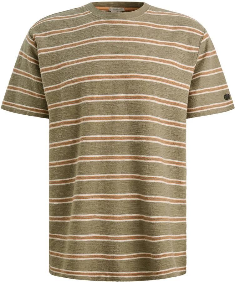 Cast Iron relaxed fit gestreept T-shirt vetiver