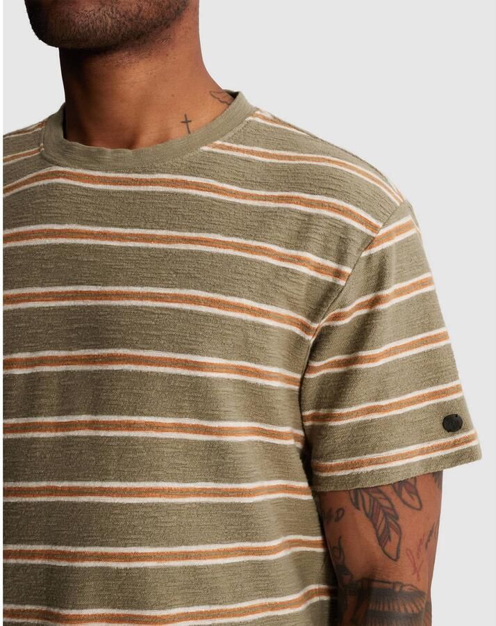 Cast Iron relaxed fit gestreept T-shirt vetiver - Foto 2