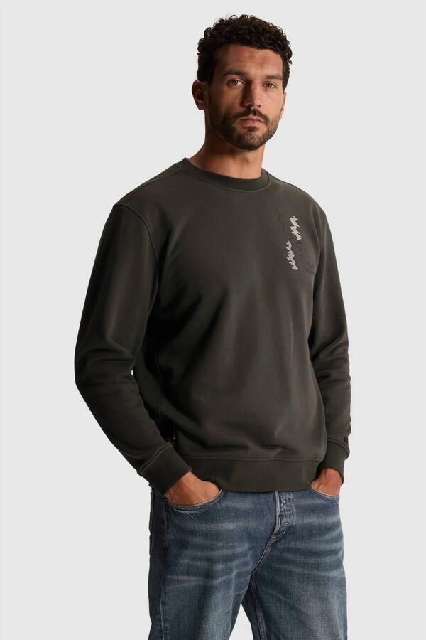 Cast Iron relaxed fit sweater met backprint clever crows