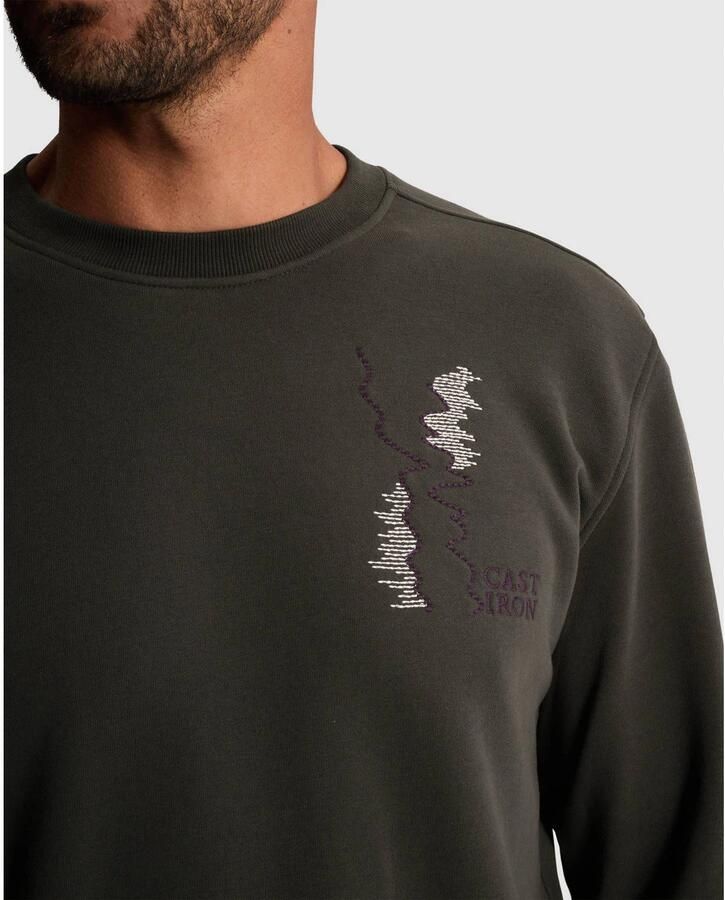 Cast Iron relaxed fit sweater met backprint clever crows - Foto 2