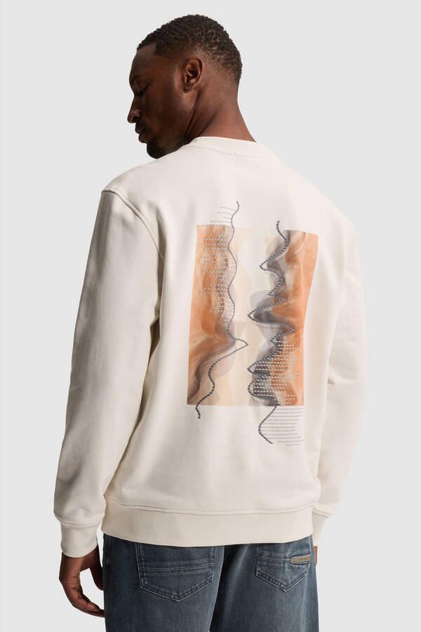 CAST IRON Heren Truien & Vesten Crewneck Relaxed Fit Graphic Gebroken Wit - Foto 6