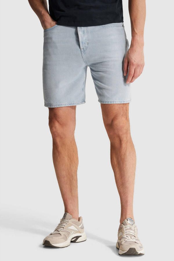 Cast Iron relaxed short light blue denim
