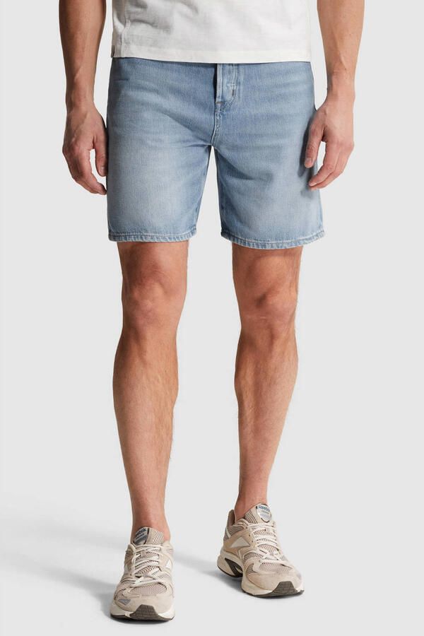 Cast Iron relaxed short light blue denim