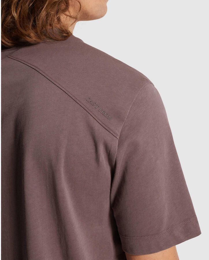 Cast Iron relaxed T-shirt donkerpaars - Foto 2