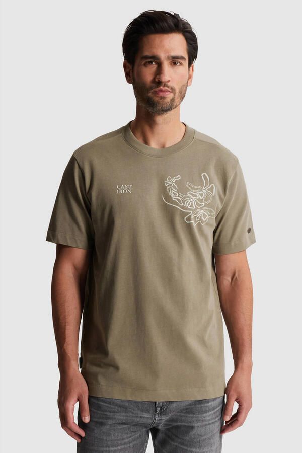 Cast Iron relaxed T-shirt groen