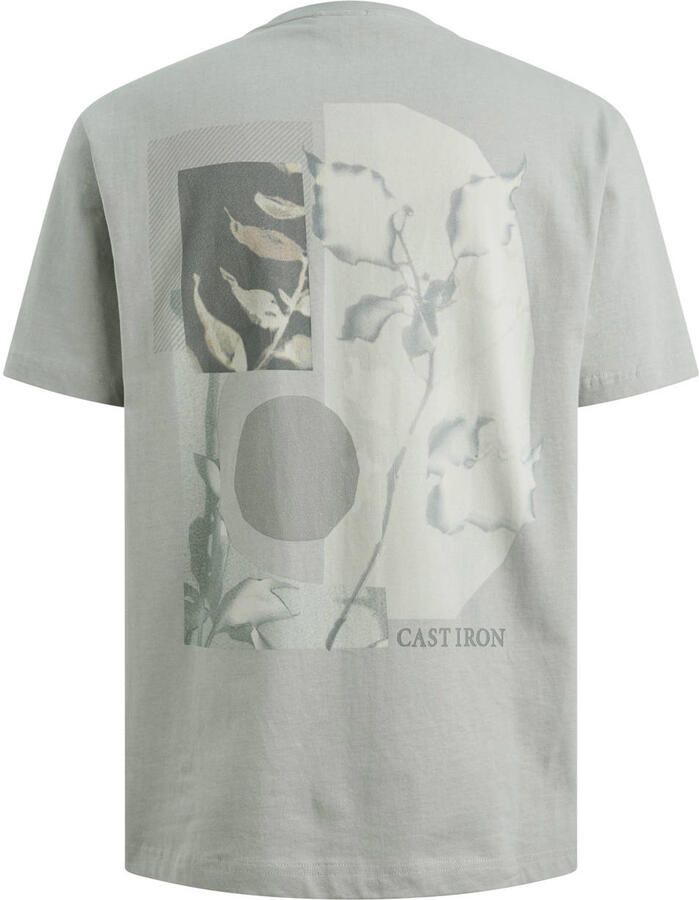 Cast Iron relaxed T-shirt met backprint grijsgroen - Foto 2
