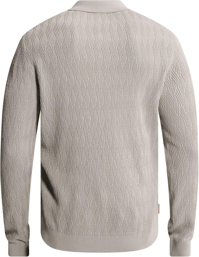 Cast Iron slim fit gebreide trui taupe - Foto 3