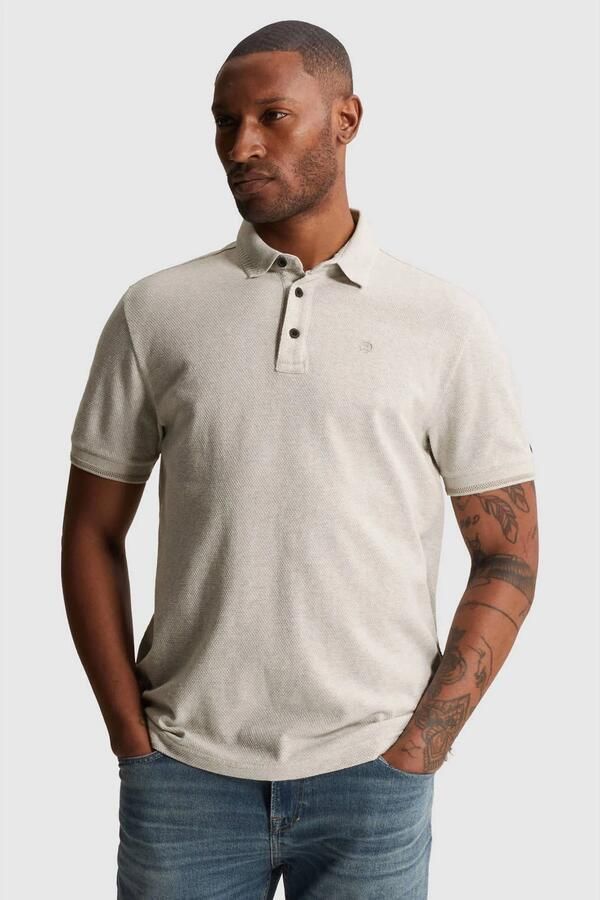 Cast Iron slim fit polo naturel