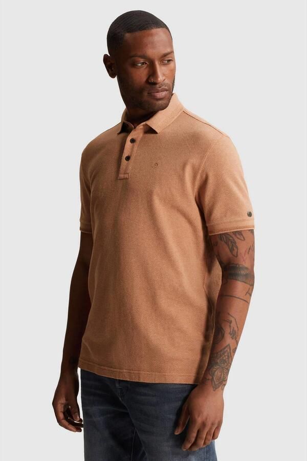 Cast Iron slim fit polo oranje - Foto 2