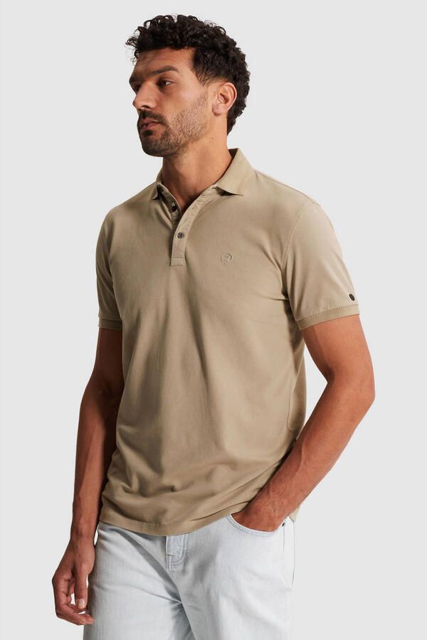 Cast Iron slim polo beige
