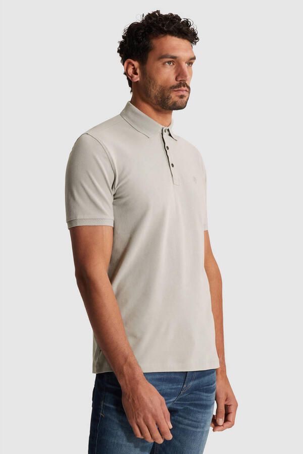 CAST IRON Heren Polo's & T-shirts Slim Fit Fine Pique Essential Lichtgrijs - Foto 7
