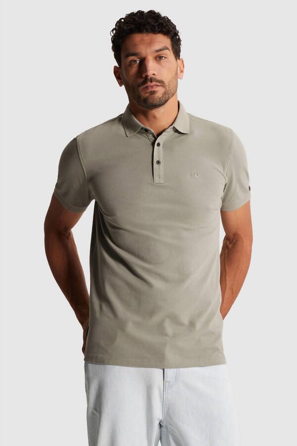 CAST IRON Heren Polo's & T-shirts Slim Fit Fine Pique Essential Khaki - Foto 5