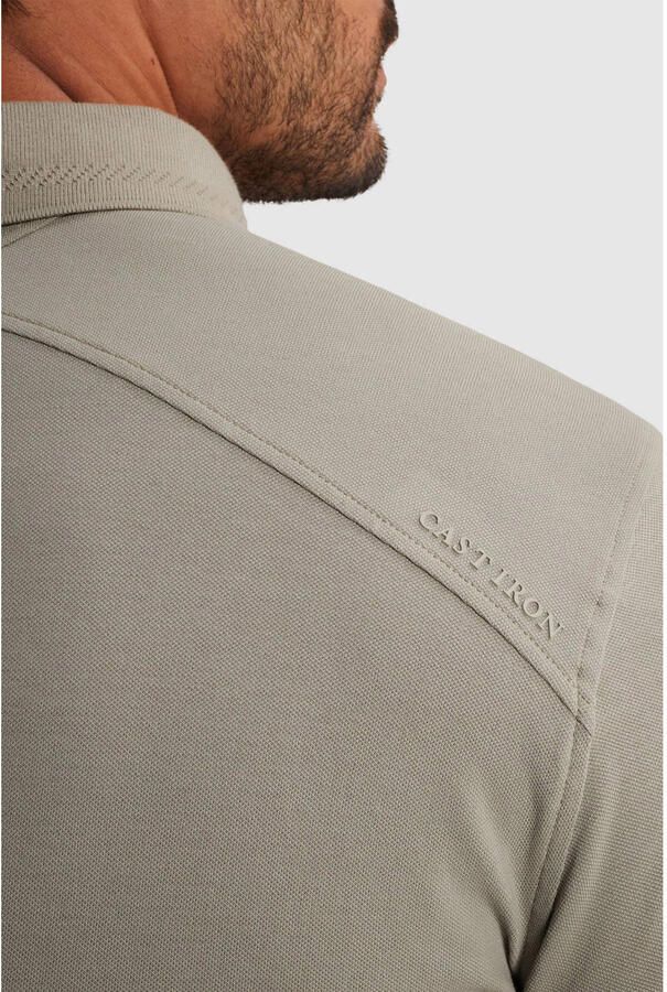 CAST IRON Heren Polo's & T-shirts Slim Fit Fine Pique Essential Khaki - Foto 6