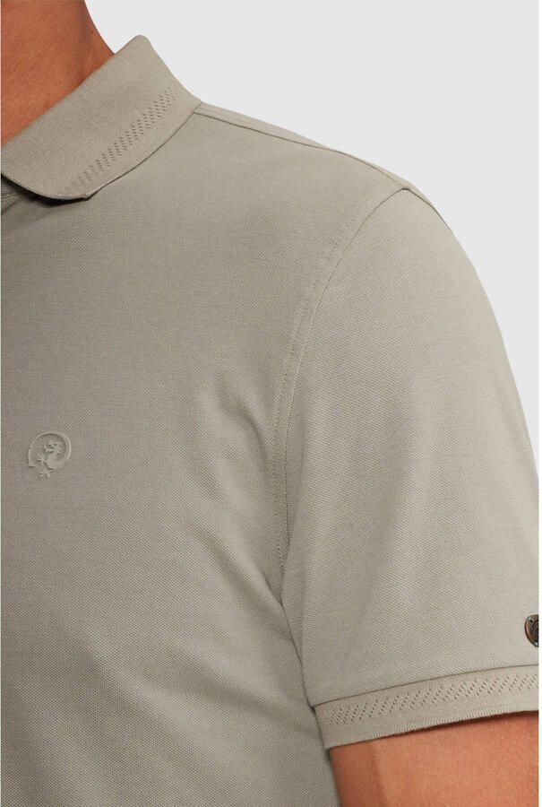 CAST IRON Heren Polo's & T-shirts Slim Fit Fine Pique Essential Khaki - Foto 7