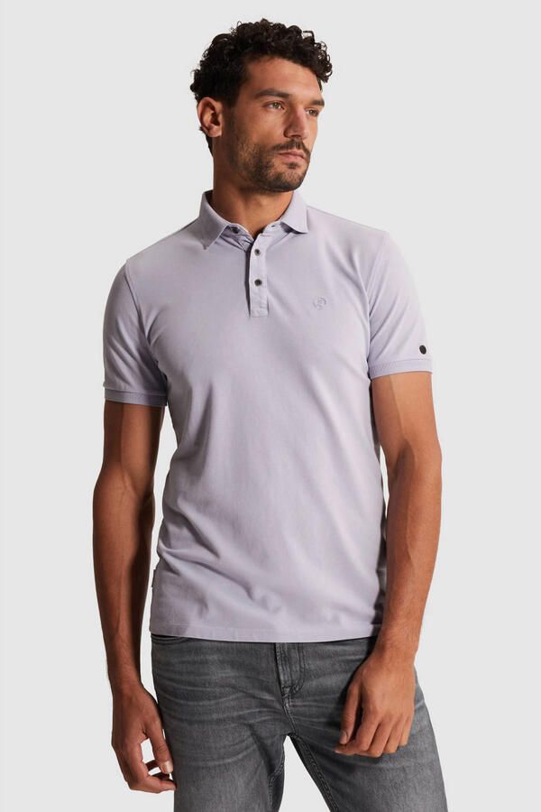 CAST IRON Heren Polo's & T-shirts Slim Fit Fine Pique Essential Lila - Foto 5