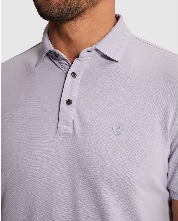 CAST IRON Heren Polo's & T-shirts Slim Fit Fine Pique Essential Lila - Foto 6