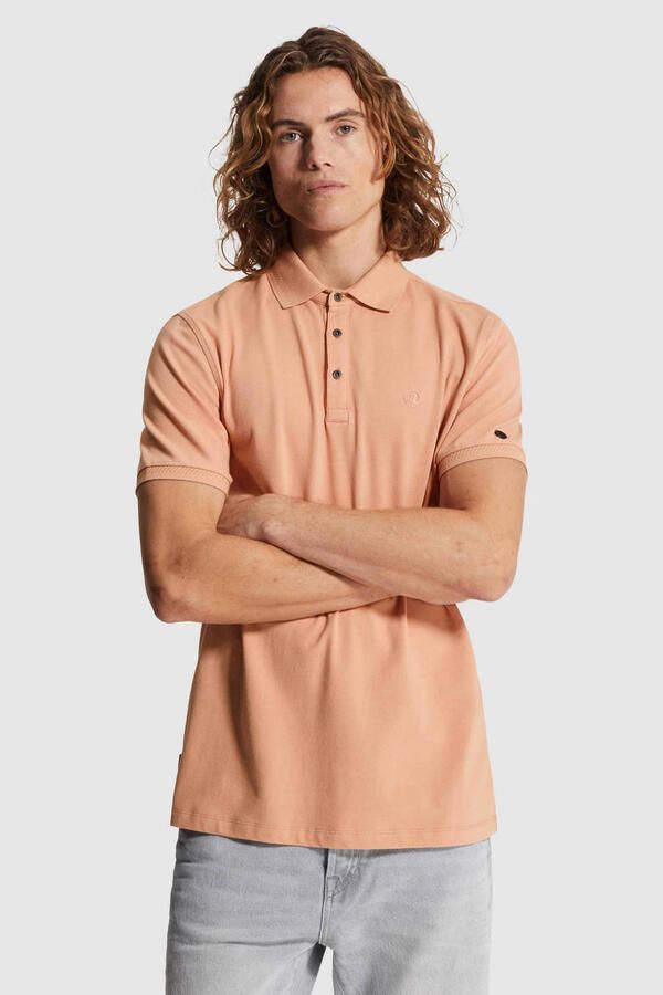CAST IRON Heren Polo's & T-shirts Slim Fit Fine Pique Essential Perzik - Foto 5