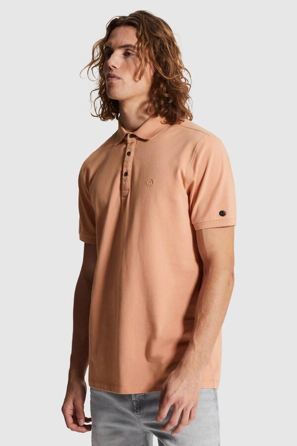 CAST IRON Heren Polo's & T-shirts Slim Fit Fine Pique Essential Perzik - Foto 6